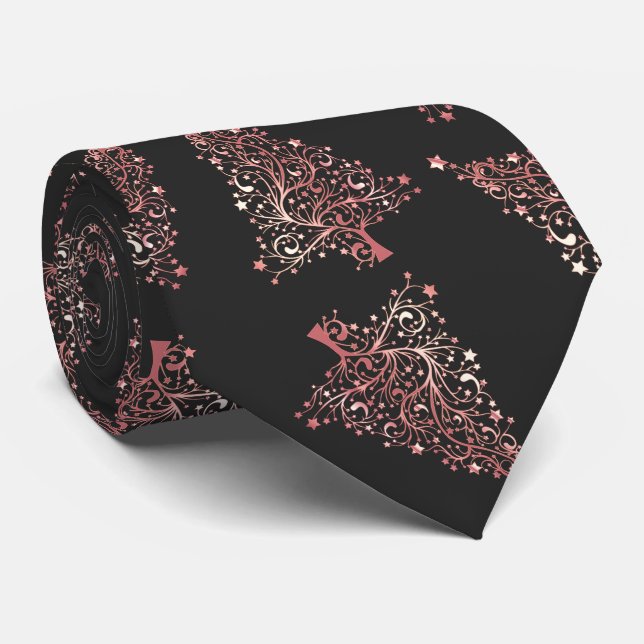 Elegant moderna ro-Julgran-mönster Slips (Rullad)