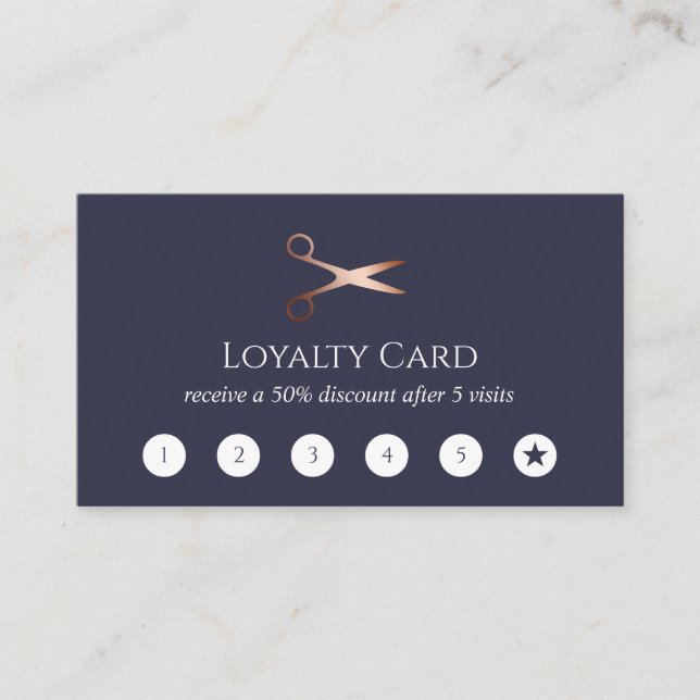 Elegant moderna ro-saxar för guld lojalitetskort (Framsida)