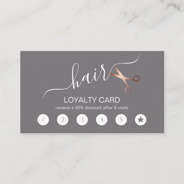 Elegant moderna ro-saxar för guld lojalitetskort (Framsida)