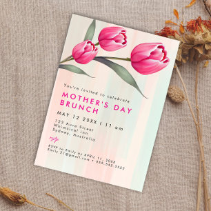 Elegant moderna Ro Simple mors dag BRUNCH Inbjudningar
