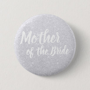 Elegant, moderna silver glitter budens mamma knapp
