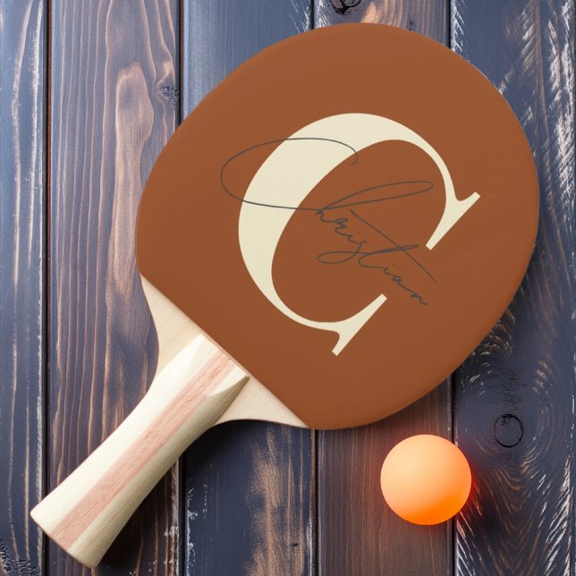 Elegant modernistisk monogram öken sol från mitten pingisracket (Skapare uppladdad)