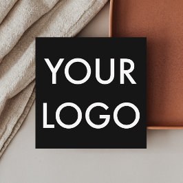 Elegant Modernt Logotyp Svart för Proffs Fyrkantigt Visitkort