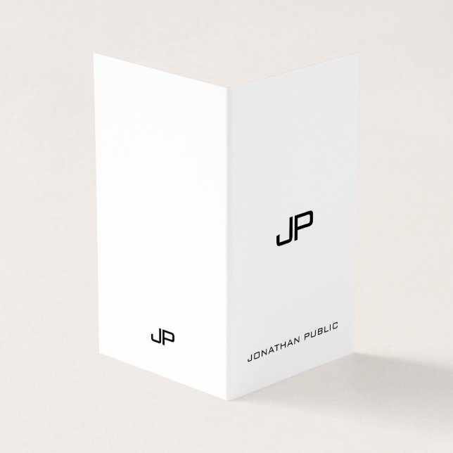 Elegant Modernt Monogram Professionell Minimalisti Visitkort (Utsida)
