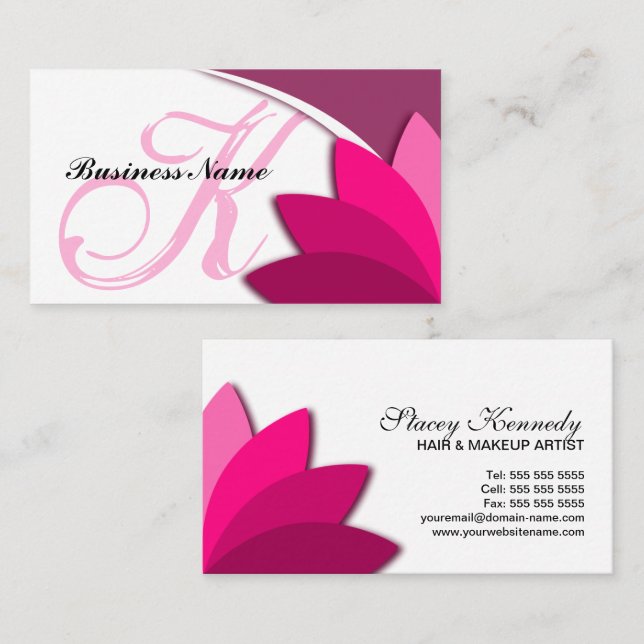 Elegant Modernt Monogram Visitkort (Fram/baksida)