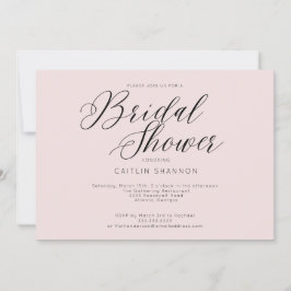 Elegant Möhippa Black Rosa Inbjudningar