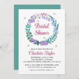 Elegant Möhippa Blommigt Wildblommor Garland Inbjudningar