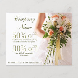 elegant möhippa bouquet-bröllopsfixaren flygblad