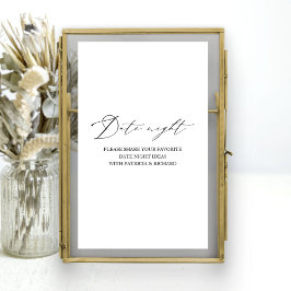 Elegant Möhippa Datum Night Burk-tecken Poster