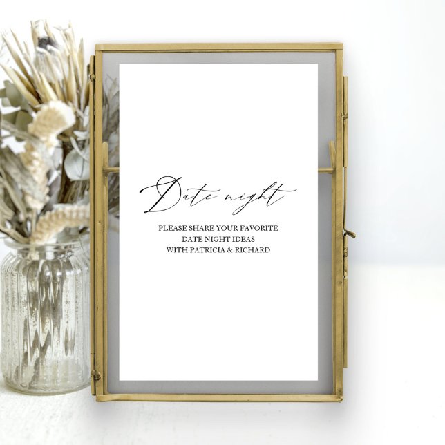 Elegant Möhippa Datum Night Burk-tecken Poster (Skapare uppladdad)