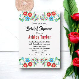 Elegant Möhippa för Blommigten Rustic Blue Röd ros Inbjudningar