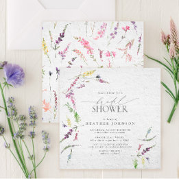 Elegant Möhippa för Blommigten Watercolor Watercol Inbjudningar