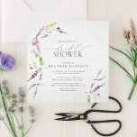Elegant Möhippa för Blommigten Watercolor Watercol Inbjudningar<br><div class="desc">Modern, elegant fyrkantig inbjudningskort för möhippan som innehåller vildblomsmotiv i mjuka skuggor av rosa, lilak och lavender, , blues och ömtålig botaniska löv av grönt. Anpassa din möhippa i mjuk, svart och accentuerad med vacker, modern, handskriven kalligrafi. En del av en samordnad svit. Se fullt här: https://www.zazzle.com/collections/elegant_wildflower_watercolor_floral_bridal_shower-119635760261893795 kontaktdesigner för ytterligare...</div>