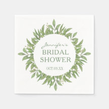 Elegant Möhippa för grön Blommigt Napkins