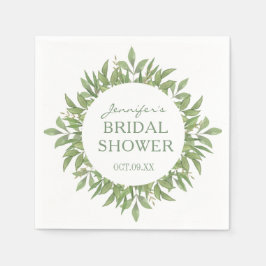 Elegant Möhippa för grön Blommigt Napkins Pappersservett