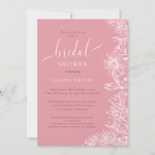 Elegant Möhippa för mjuk Rosa Blommigt Inbjudningar