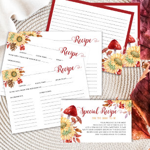 Elegant Möhippa för Rustic Fall Blommigt Recipe Tilläggskort