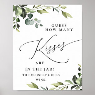 Elegant Möhippa för vattenfärg Eucalyptus Poster
