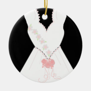 Elegant Möhippa Gown Julgransprydnad Keramik