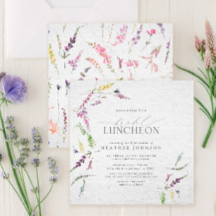 Elegant Möhippa Luncheon Blommigt Wildblomma Inbjudningar