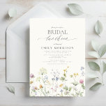 Elegant Möhippa Luncheon Wildblomma Inbjudningar<br><div class="desc">Fira den blivande bruden med en elegant-möhippa-luncheon-blomminbjudan, perfekt för en sofistikerad sammankomst. Den här charmerande designen innehåller känsliga illustrationer av vilda blommor i mjuk, vibrerande färg, vilket ger en aning naturskönhet och skönhet. Den intrikata blommigtens accenter parade med förfinad typografi skapar en tidslängd och elegant estetik. Idealisk för en trädgård...</div>