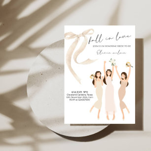 Elegant Möhippa - Lycklig Bride & Bridesmaid Inbjudningar