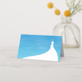 Elegant Möhippa Placera kort blå vattenfärg