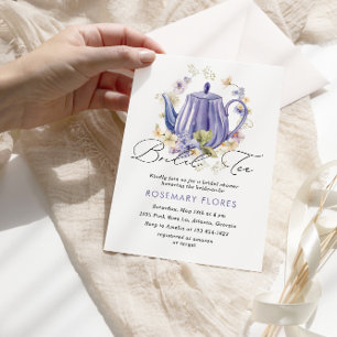 Elegant Möhippa Tea Blommigt Möhippa Inbjudningar