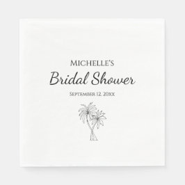 Elegant Möhippa Träd Handflatan Modern Tropiskt Pappersservett