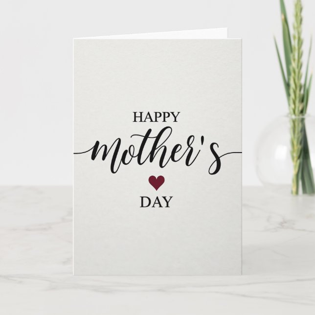 Elegant Mom Serif Skriptkort Kort (Framsida)