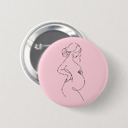 Elegant Mom-to-Be Baby Shower Favor Pin Knapp