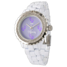 Elegant Mommy Watch with Baby Footprints