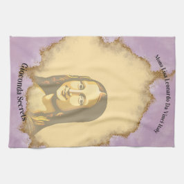 Elegant Mona Lisa Gioconda Leonardo Da Vinci Art Kökshandduk