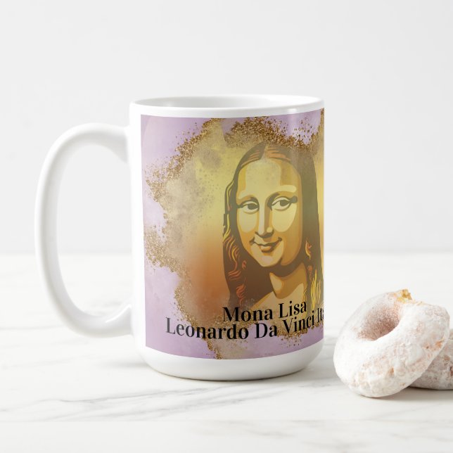 Elegant Mona Lisa Gioconda Leonardo Da Vinci Kaffemugg (Med munk)