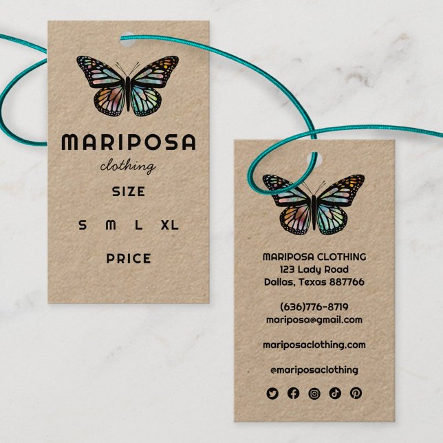 Elegant Monarch Butterfly ANPASSNINGSBAR KRAFT Eco Visitkort (Elegant Monarch Butterfly CUSTOM KRAFT Eco Hang Tag Price Tag Size Tag
)