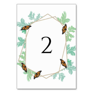 Elegant Monarch Butterfly Bröllop Bordsnummer