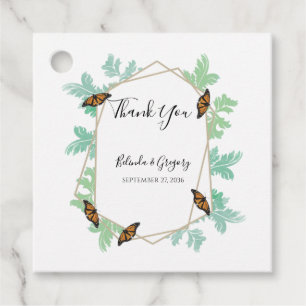 Elegant Monarch Butterfly Bröllop Gift Gåvor Etiketter