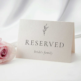 Elegant Monochrome Grått Reserved Bride's Family Hälsningskort