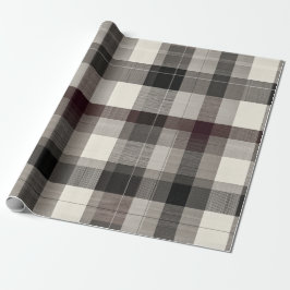 Elegant Monochrome Plaid Holiday Presentpapper
