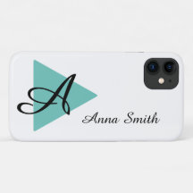 Elegant Monogram Abstrakt Teal Design