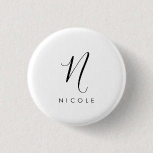 Elegant Monogram Black and White Knapp