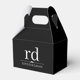 Elegant Monogram Black and White Marskalkars Gift Presentaskar