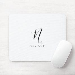 Elegant Monogram Black and White Musmatta