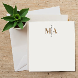 Elegant Monogram Black Guld Namn Anteckningsblock