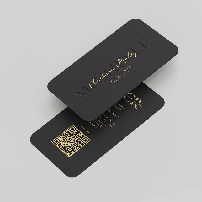 Elegant Monogram Black Guld Professionell Modern Visitkort (Elegant Monogram Black Gold Professional Modern Business Card
)