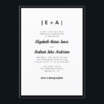 Elegant Monogram Black Modern Bold Bröllop Inbjudningar<br><div class="desc">Elegant Modern Modern Modern Modern Modern Modern Monogram Black Photo Wedding-inbjudan</div>
