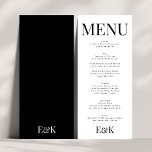 Elegant Monogram Black White Bröllop BOLD BIG Meny<br><div class="desc">Gratulera till den tidlösa skönheten i kärlek med min förstklassiga Premium Classic Modern Elegant Namn / Monogram Black & White Bröllop Collection. Höj din speciella dag till en ny nivå av sofistikering och charm när du går in på resan tillsammans som ett par. Vid Phrosne Ras Design Zazzle har vi...</div>