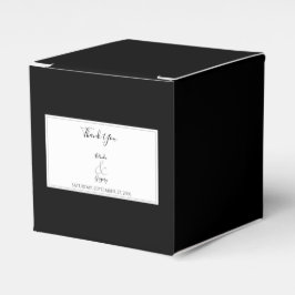 Elegant Monogram Black & White Bröllop Presentaskar