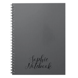 Elegant monogram blommönster personligt namn anteckningsbok