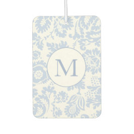Elegant Monogram Blue Blommigt Botanical